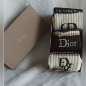 Dior unisex 3 pairs Cashmere socks. W size 7-9.